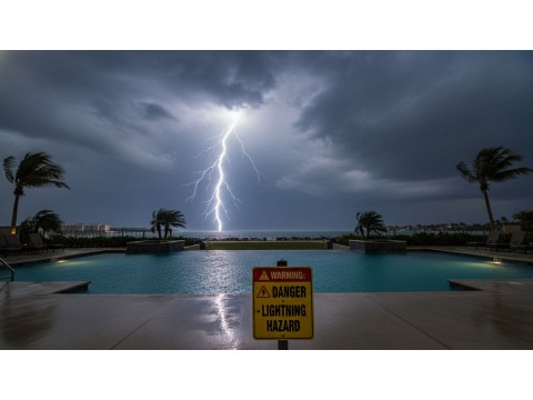 В бассейн попала молния: миф или реальная опасность