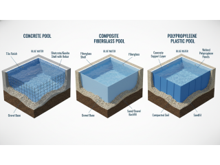 Бетонный vs композитный vs полипропиленовый бассейн: 10-летняя стоимость владения | Сравнение 2026