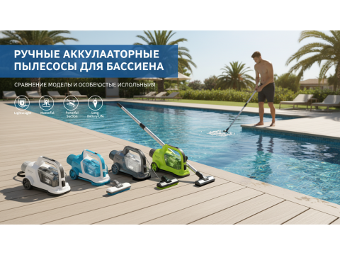 Ручные аккумуляторные пылесосы для бассейна: сравнение моделей и особенности использования