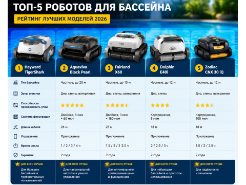Робот-пылесос для бассейна: рейтинг лучших моделей и как выбрать