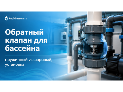 Обратный клапан для бассейна: пружинный vs шаровый, установка | Сравнение