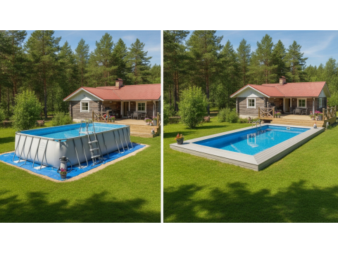 Каркасный бассейн vs композитный: что выбрать для дачи на 3 года