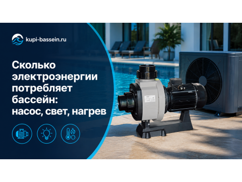 Сколько электроэнергии потребляет бассейн: насос, свет, нагрев