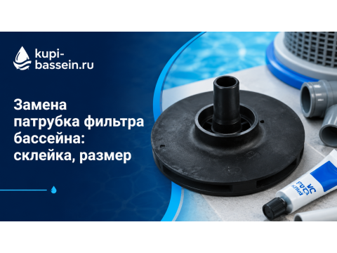 Замена патрубка фильтра бассейна: склейка, размер