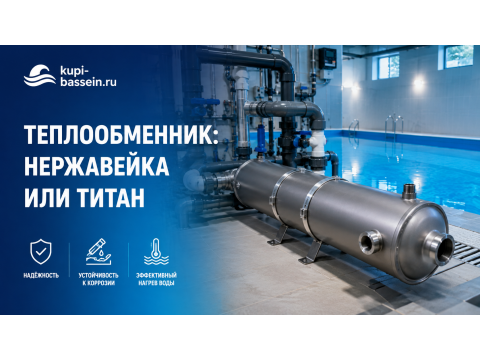 Теплообменник из нержавейки или титана для бассейна: что лучше выбрать