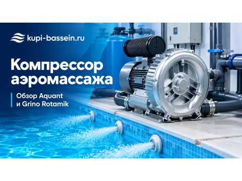 Компрессоры для аэромассажа бассейна: обзор Aquant и Grino Rotamik