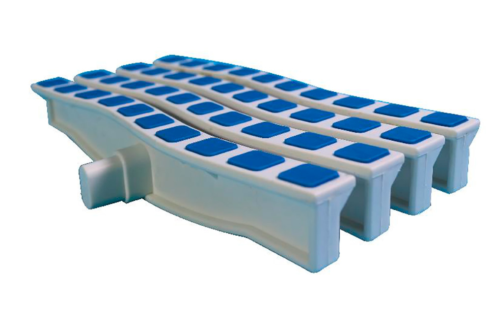 Переливная решетка цветная волна Anti Slip 250x26.5 мм синий