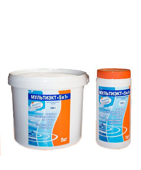 МУЛЬТИЭКТ 5 в 1 таблетки хлора 200 г, 5 кг