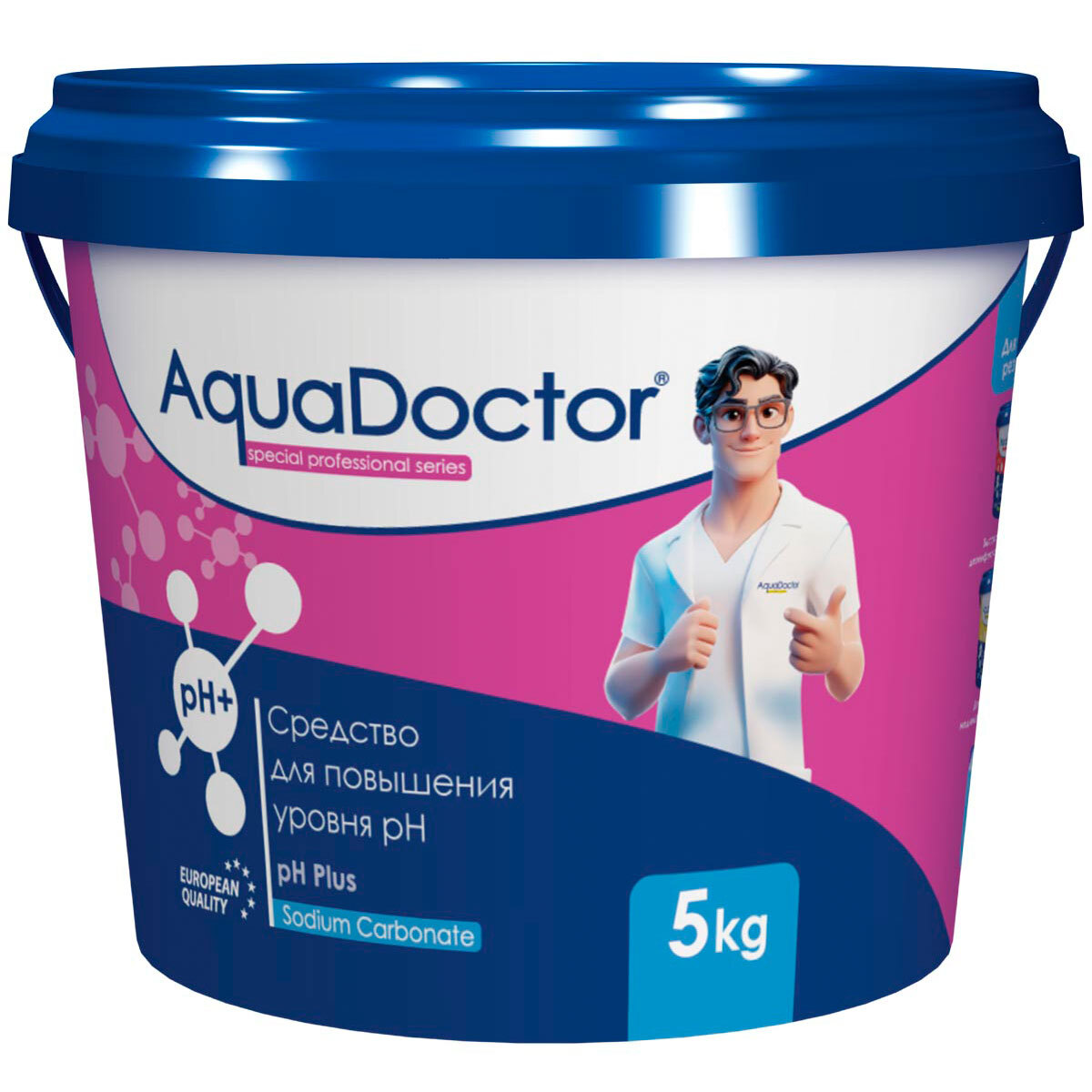 pH плюс AquaDoctor 5 кг для повышения кислотности воды бассейна