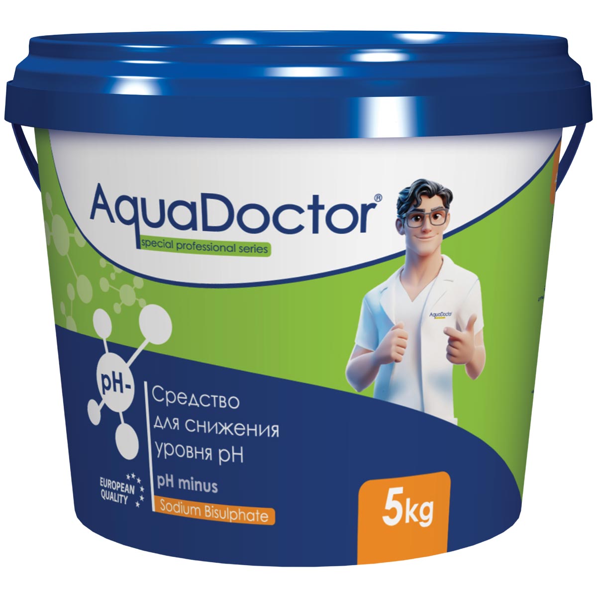 pH минус AquaDoctor 5 кг для снижения кислотности воды бассейна
